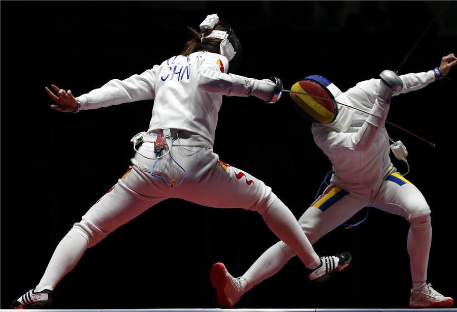 Defending China's women's epee team settles for silver