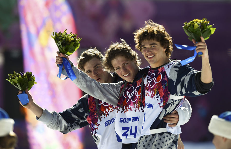 US sweeps medals in men's slopestyle