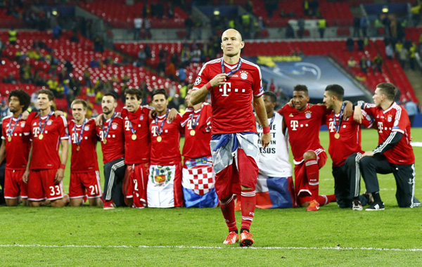 Robben shatters jinx as Bayern fulfill Euro champion dream