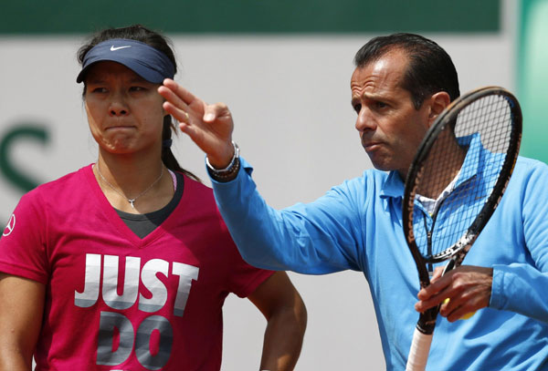 Li Na in preparation for French Open