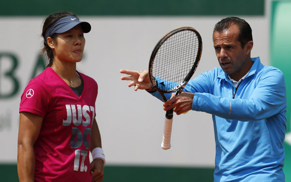 Li Na in preparation for French Open