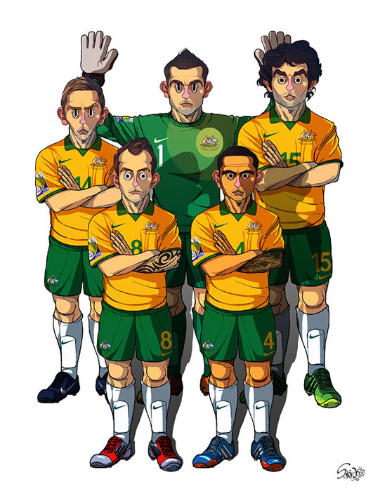 Cartoonist draws World Cup teams