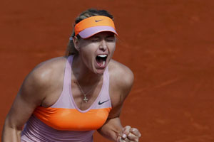 Sharapova floors Halep to win second French Open title