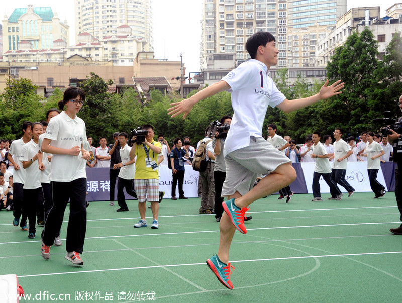 Liu Xiang promotes Laureus World Sports in Shanghai