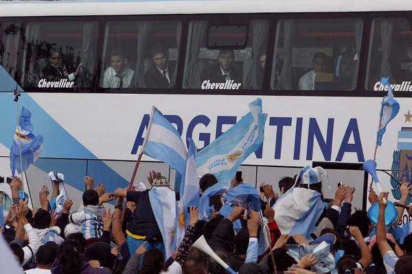 Argentina's gutsy World Cup team is welcomed home