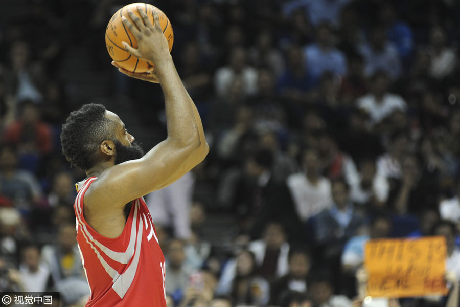 Harden firing Rockets to new heights