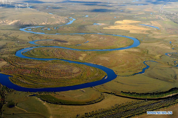 Wonderful scenery of pasture in Hulun Buir