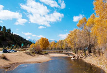 Colorful autumn view of Saihanba prairie