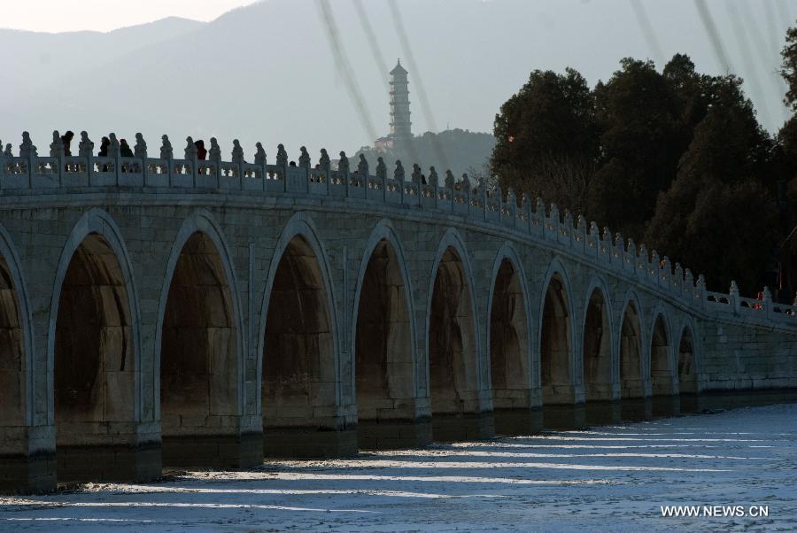 Winter scenery of Summer Palace in Beijing