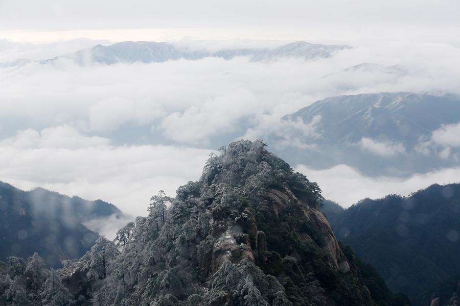 Snow scenery of Huangshan Mountain