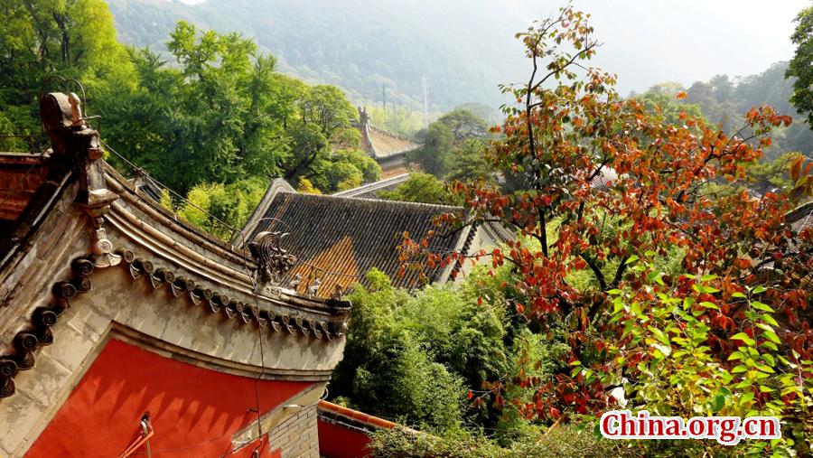 Colorful autumn scenery of Tanzhe Temple