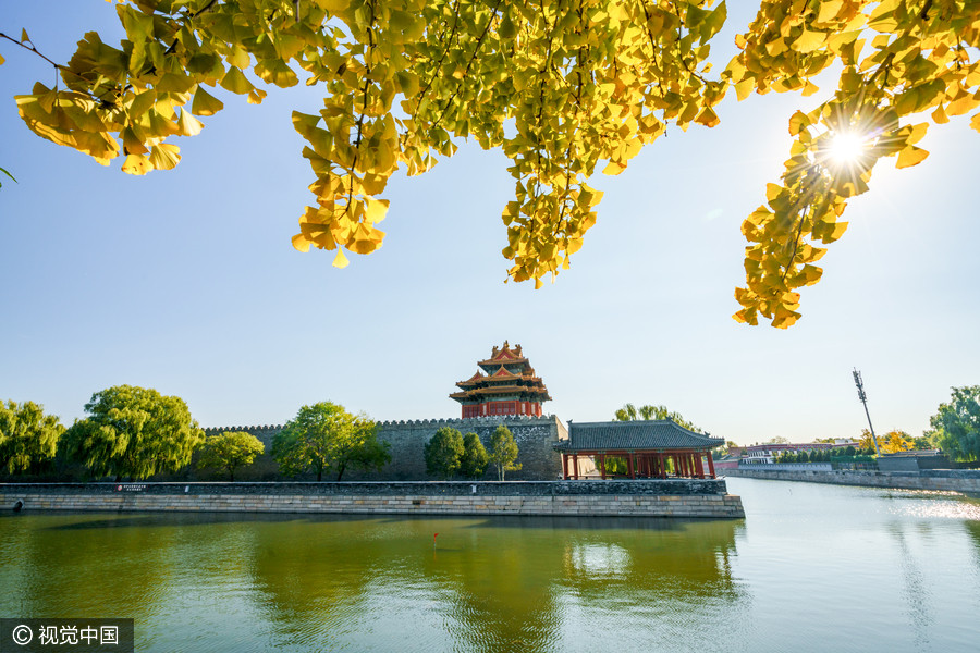 A gloriously clear day at the Palace Museum