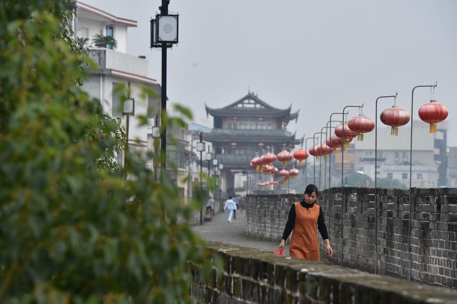 Ancient wall in Changting county, SE China's Fujian