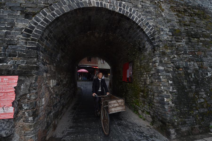 Ancient wall in Changting county, SE China's Fujian