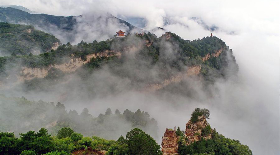 View of Wulao Peak in N China's Shanxi