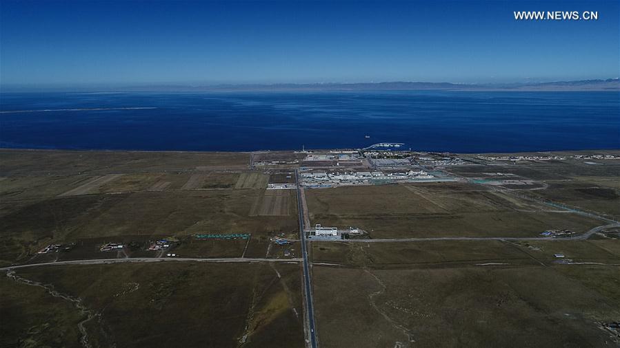 Aerial photos of Qinghai Lake in NW China