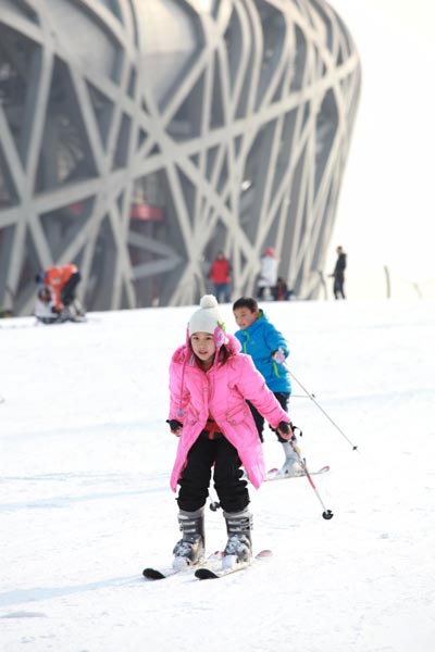 A playground of snow and ice