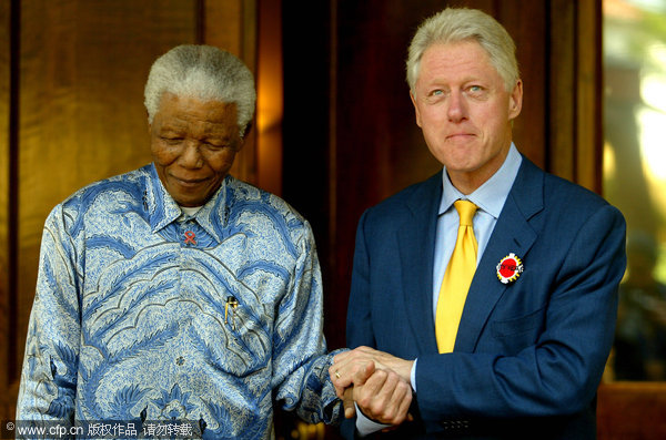 In photos: Mandela and celebrities