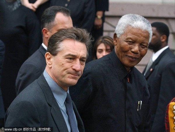 In photos: Mandela and celebrities