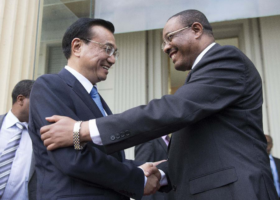 Chinese premier, Ethiopian PM meet press