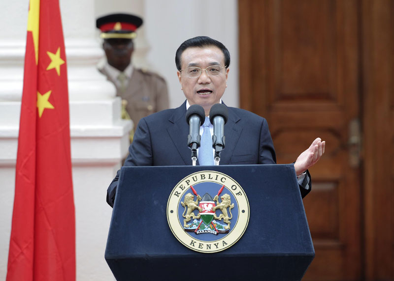 Premier Li's meeting, press conference with Kenyan president