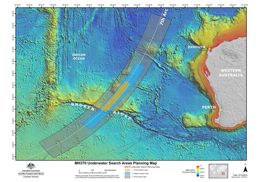 Search for Malaysia Airlines jet shifts south