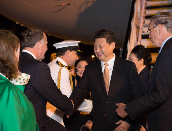 President Xi arrives in New Zealand for state visit