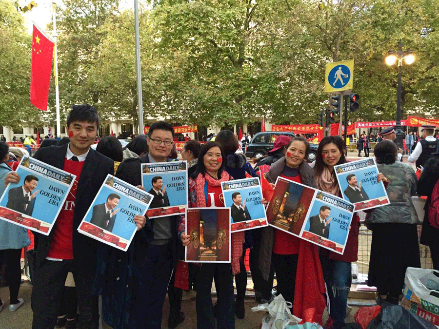 London's Chinese community welcomes Xi