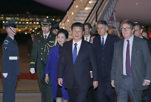 Xi touches down in London