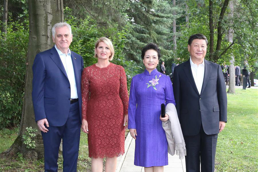 Xi's wife visits special education school in Belgrade