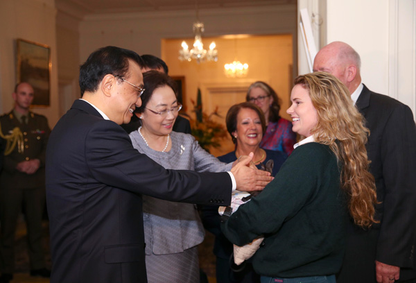 Premier Li and Australian Governor-General agree to boost exchanges