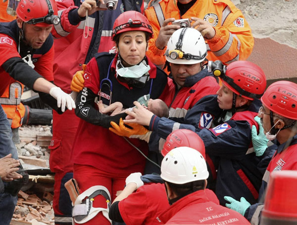 Baby rescued 2 days after Turkey quake