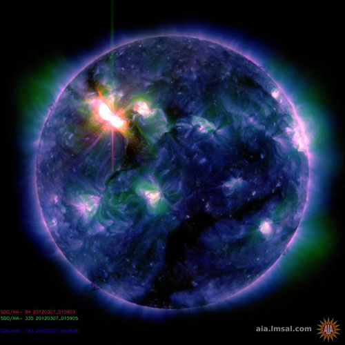 Strong solar storm heading for Earth