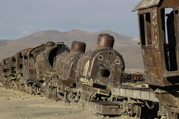 Train cemetery in Bolivia