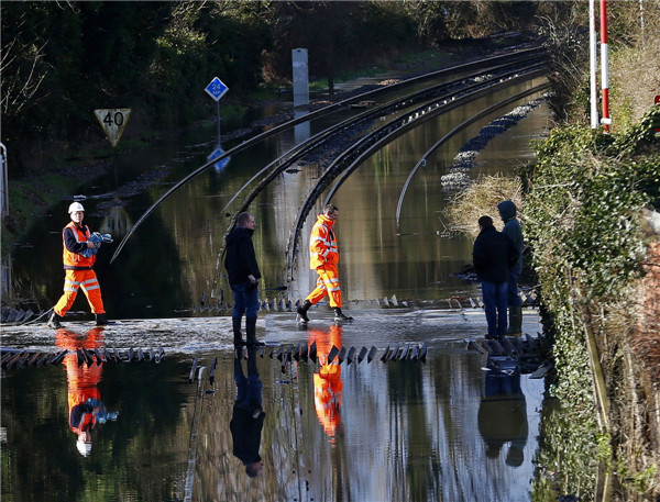 Flooding along the River Thames