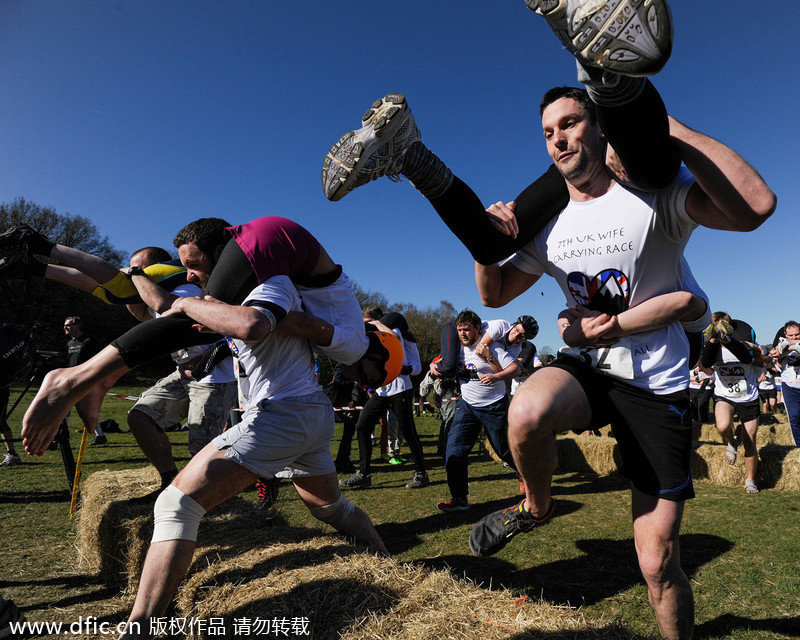 Wife carrying race in UK