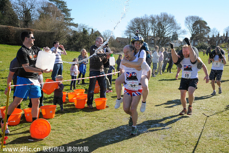 Wife carrying race in UK