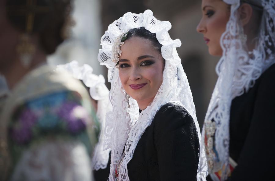 Fallas Festival Parade held in Valencia, Spain