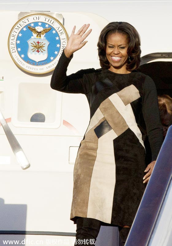 Michelle Obama arrives in Beijing