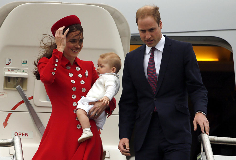 Poor weather greets baby prince