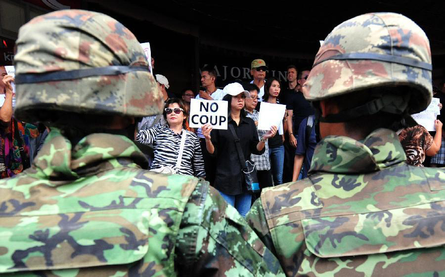 Thai protestors attend anti-coup rally