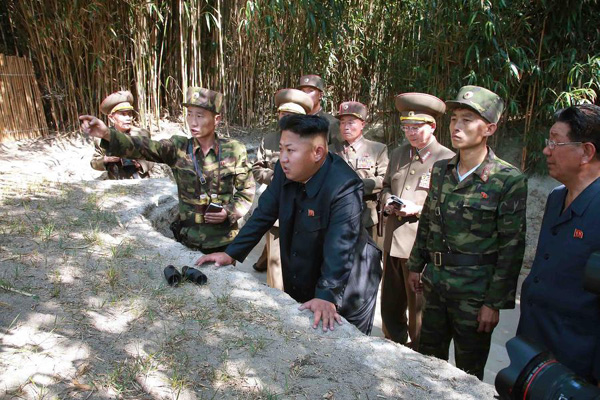 DPRK leader Kim guides live shell firing exercise