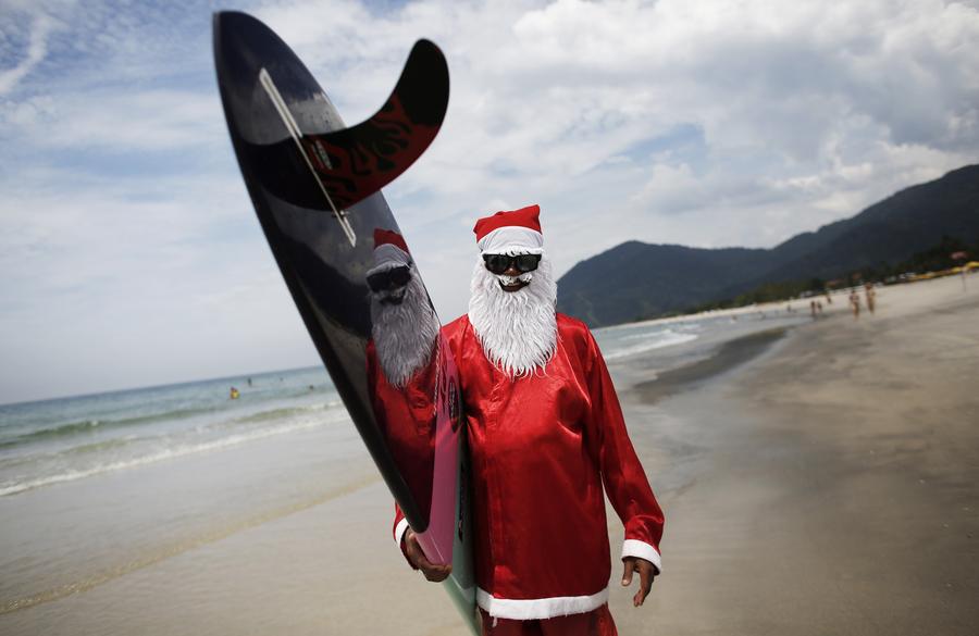 Riding with Santa Claus around the world