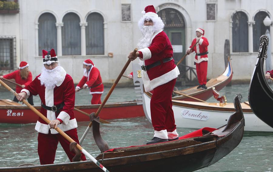 Riding with Santa Claus around the world