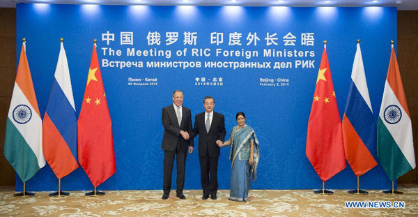 Full text of joint communique of Russian, Indian, Chinese FMs' meeting