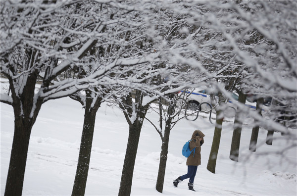 Snow blankets Chicago after spring storm