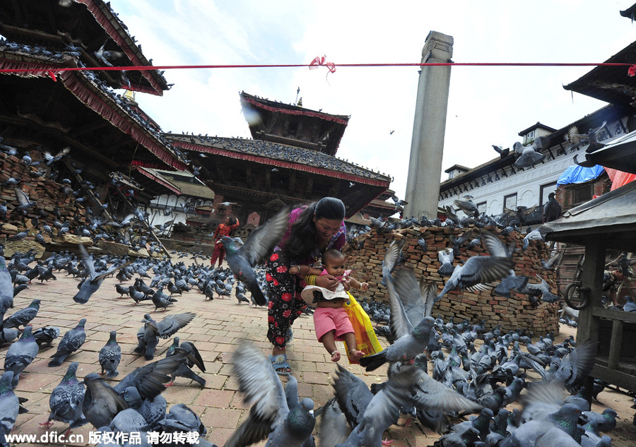 Nepal rebuilds home three months after earthquake