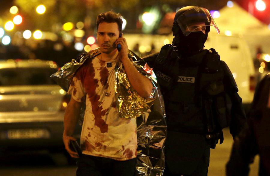 Paris shooting and explosions in photos