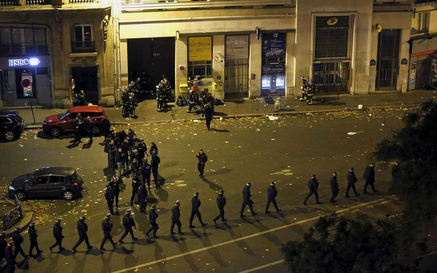 Paris shooting and explosions in photos