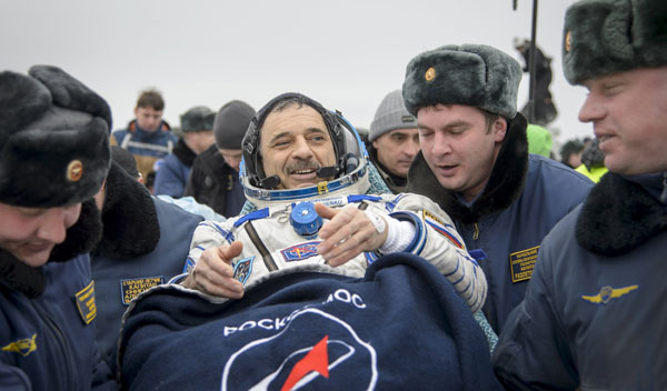 Space station crew back on Earth after record US spaceflight